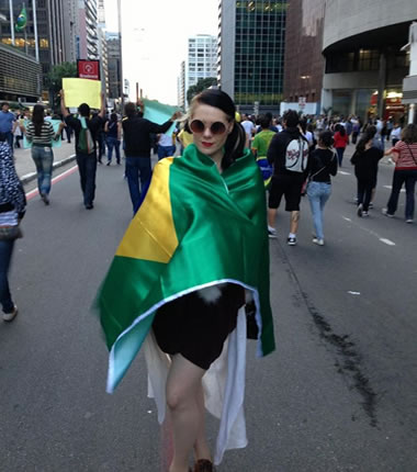 Kate Nash draped in a Brazilian flag: a cultural faux-pas?